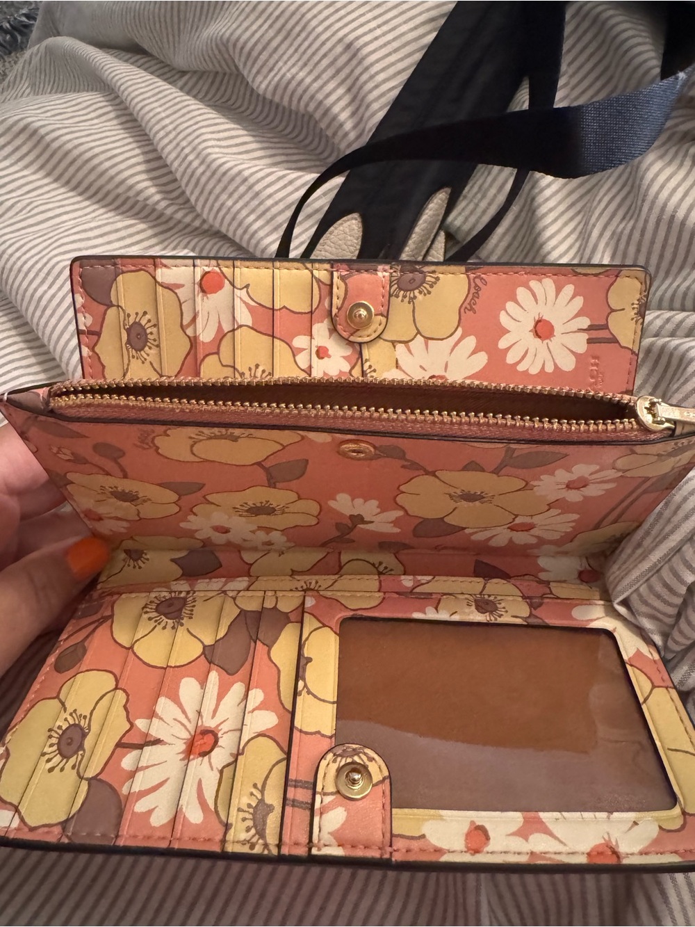 Coach mini backpack with matching wallet
